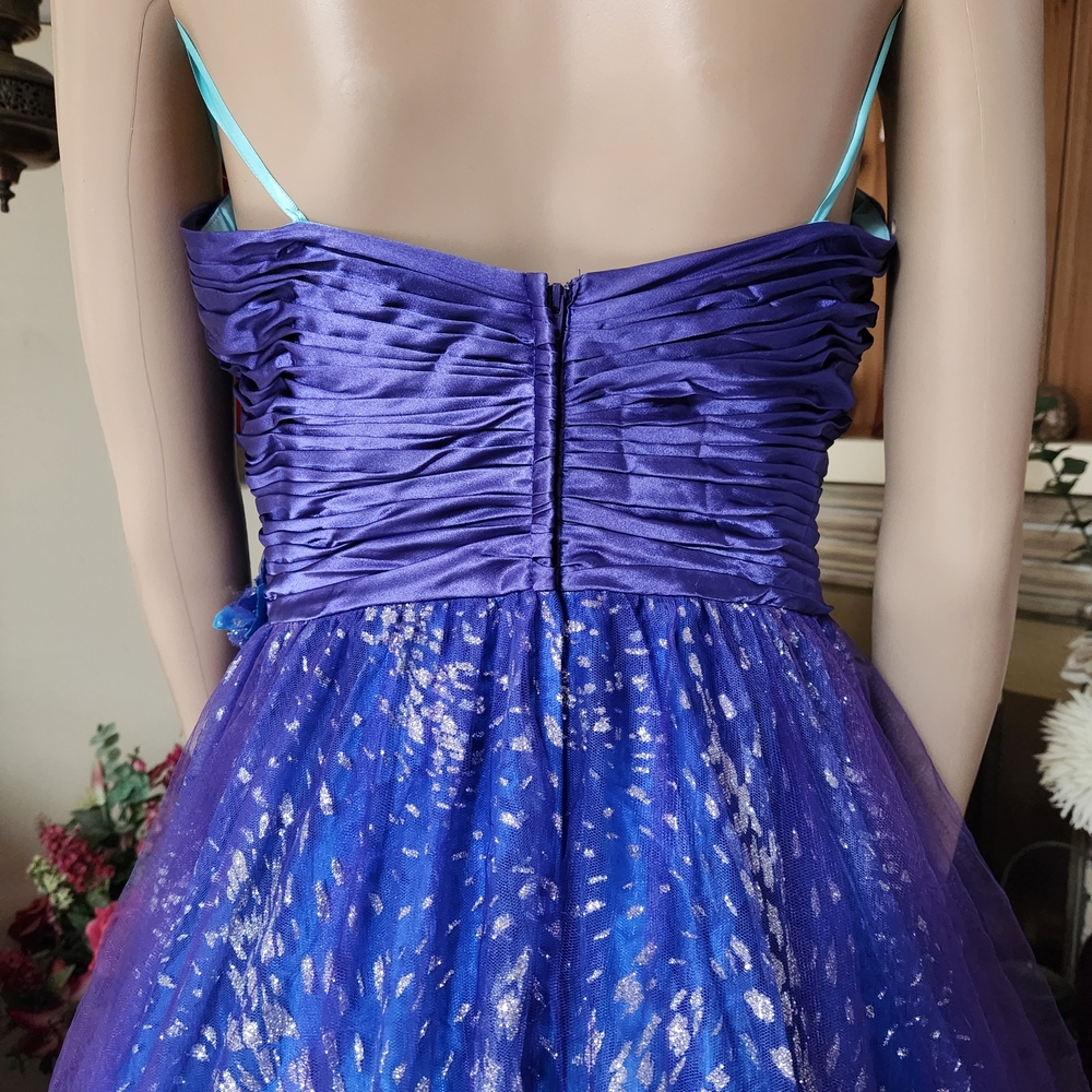 Jovani Purple and Gold Strapless Prom Ball Gown - Picture 8 of 10